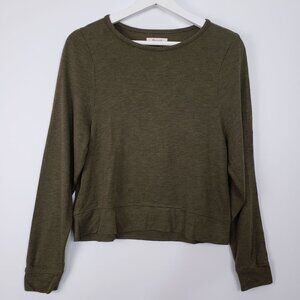 Madewell Top Women Small Olive Green Dolman Long Sleeve T Shirt Highpoint
